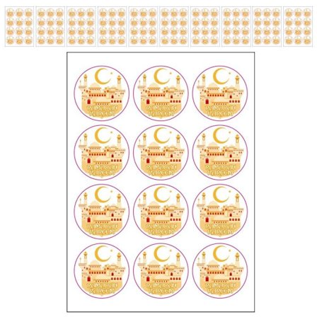 20 Ark EID Mubarak Klistermärken Etikett Tätning Klistermärken 20 ARK 08