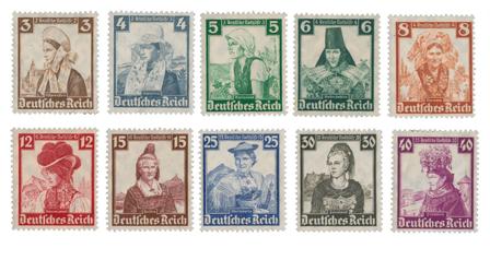 Tyske Rige 1935 - MICHEL 588-597 - Ubrugt