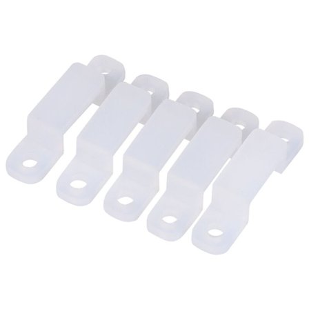 Kiinnitysklipsi LED-nauhalle, 10 mm silikoniklipsi RGB 3528 5050 1210 RGB LED-nauhan vedenpitävään kiinnitykseen, 100 kpl (10 mm)