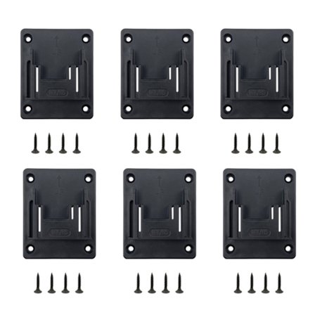 6 st Elektrisk verktygsmaskin Borrhållare Spår Stativmonterad förvaringsfäste för 14,4-18V LXT elektrisk borr Power