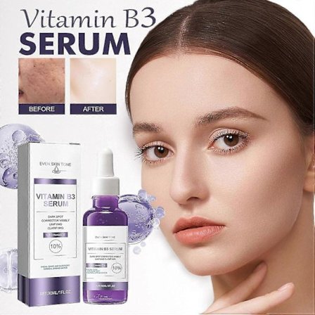Vitamin B3 Serum, mørke pletter korrektion med anti-aging ansigtsserum + 10% niacinamid, hudtone korrektion serum reducerer mørke pletter, niacinamid 