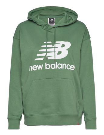Nb Essentials Stacked Logo Over D Pullover Hoodie Hoodie Trøje Grøn New Balance