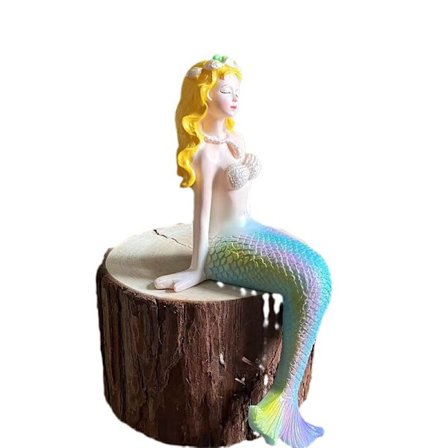 Kreativ harpiks havfrue havefigur havfrue figur dekor have havfrue statue havfrue skulptur dekor til indendørs udendørs