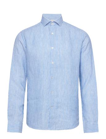 Bs Palma Casual Slim Fit Shirt Skjorte Uformell Blå Bruun & Stengade*Betinget Tilbud