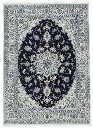 Nain Teppich 174X243 Dunkelgrau/Schwarz Wolle, Persien