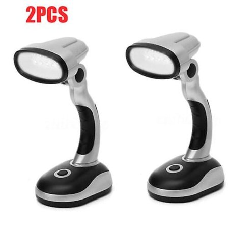 12 LED lys bærbar lampe batteridrevet skrivebordsbord læselampe L