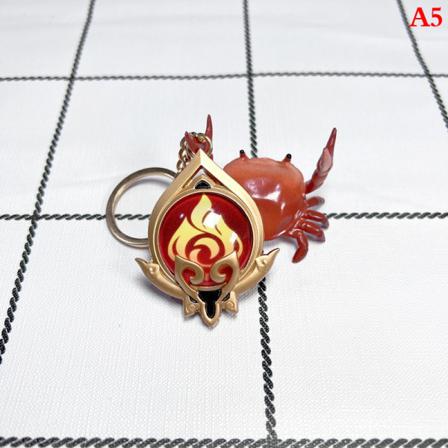 Anime Nyckelring Genshin Impact Vision Element Guds öga för män A5