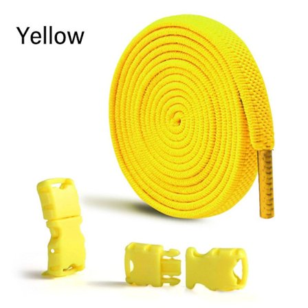 2 par No Tie Skosnören Sneakers Skosnören GUL yellow