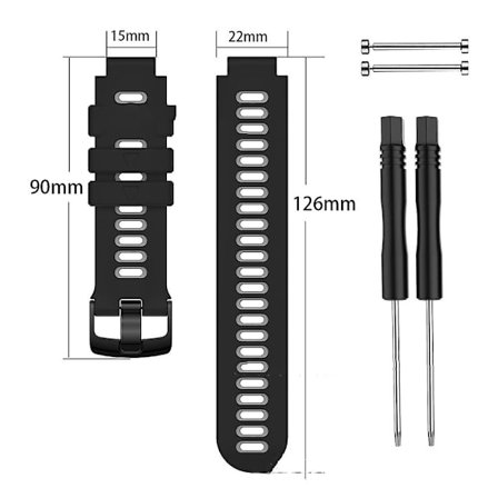 Garmin-approach S20/s6 Smart Watch Band Mjukt silikonarmband Black red