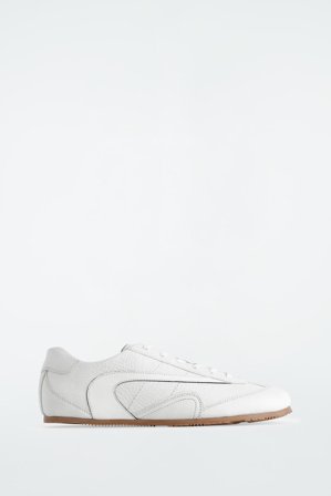 COS Women's Minimal Leather Trainers in White