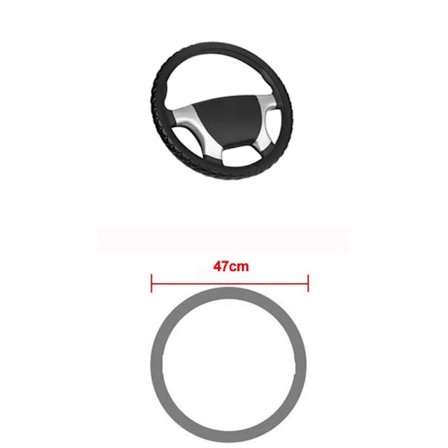 (47 CM) Mjukt Läder Bil Ratt Skydd Diametrar För 36 38 40 42 45 47 50CM 7 Storlekar att Välja Auto Lastbil Bil Ratt