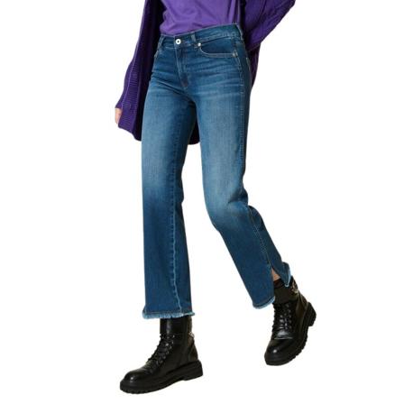 Twinset, Cropped Jeans Blauw, Dames, Maat:W28
