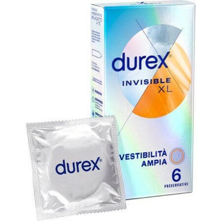 Durex Invisible XL Profilattico 6 Pezzi