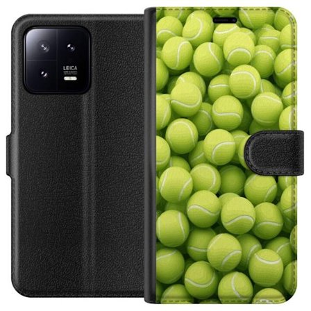 Kompatibel Tegnebogsetui til Xiaomi Xiaomi 13 Mønster af grønne tennisbolde i høj detalje, sporty motiv med gentagende tekstur og stærke farver fo