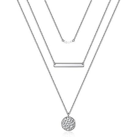 Kapea, kerrostettu choker-kaulakoru, käsintehty 14k kullattu monikerroksinen tanko- ja levykaulakoru, säädettävä kerrostettu choker-kaulakoru naisille