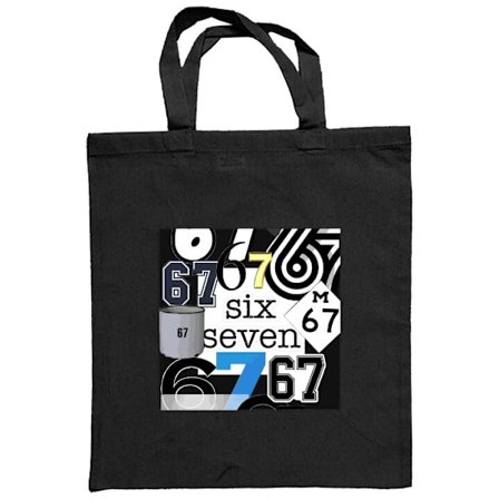 Stofpose 67 meme seks syv trend kollage viral internetmeme 6-7 grafisk moderne æstetik