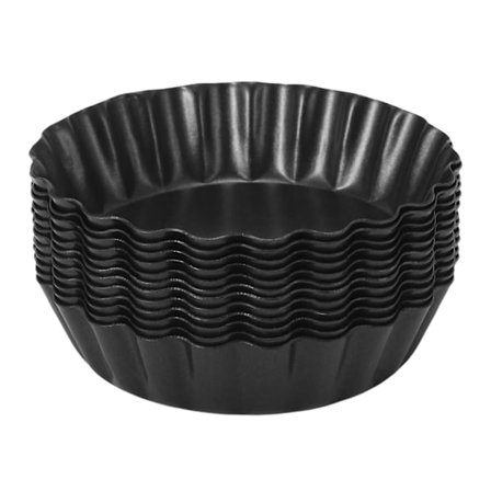 12 stk Tartformer, 3 tommer Mini Pai Pan Avtakbar Bunn, Cupcake Kake Muffinsform Tin Pan Bucky
