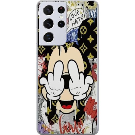 Kompatibelt Mobildeksel til Samsung Samsung Galaxy S21 Ultra 5G Mikke Mus F-YOU