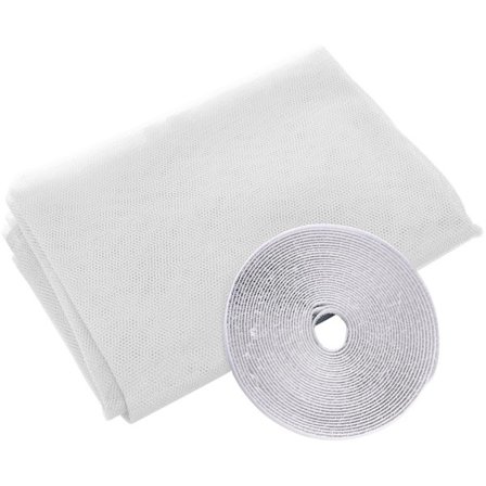 2m solskærm med 1 rulle hvid tape [15 mm bred]