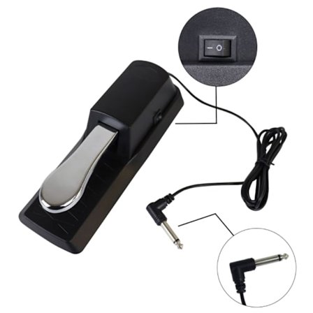 Piano Keyboard Sustain Damper Pedal för Piano Electronic Organ