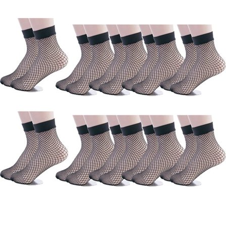 Unikke Kup Kvinders Ankelhøje Trendy Fiskenet Flade Mellem Net Korte Sokker 10 Par