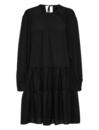 Slfamaya Ls Short Dress Black Selected