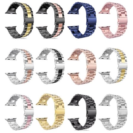 Apple Watch 44mm (4) - Elegant Länk i Rostfritt Stål