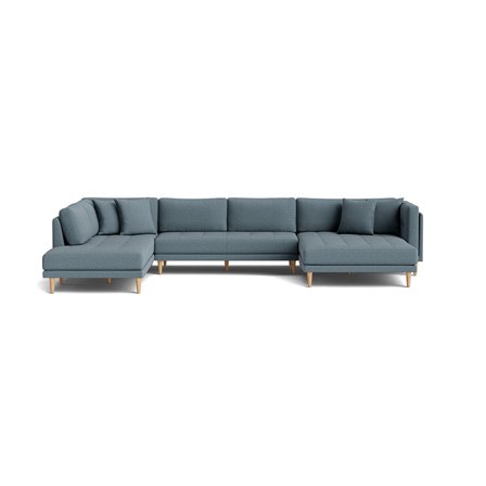 Cali U-sofa, højrevendt - Nordic Blå - 374x220x76 - Sofa, u-sofa