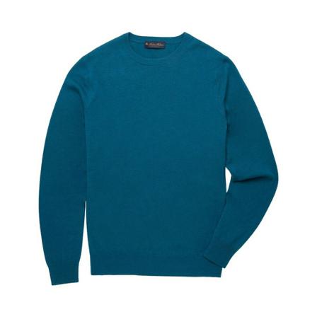 Brooks Brothers Lambswool Crew-Neck Sweater Blå, Herre