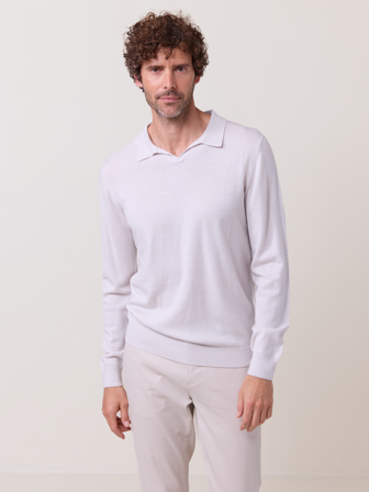 MATCH - Alonzo merino polo - Mario Conti - Str. XXL - Herre - Gensere & Cardigans - Grå - 100% ull-merino