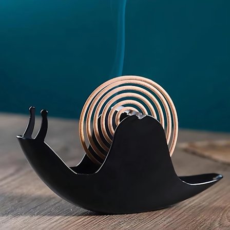 Myggspiralholder Holder Spiralbrenner av Materiale for Borddekorasjoner eller Gaver (Svart)