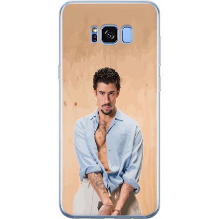 Kompatibelt Mobildeksel til Samsung Galaxy S8+ Bad Bunny Super Bowl-inspirert grafikk med NFL-trofé og San Francisco-bro i sportdesign