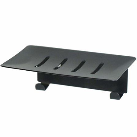 Sæbeskål, vægmonteret brusebakke, vaskemåtteholder til køkken eller badeværelse, sort