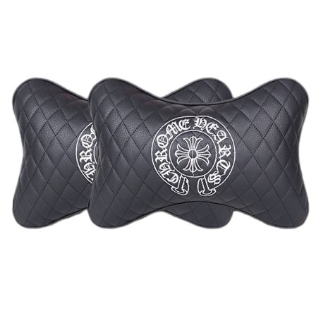 Bil nackstöd Bil nackskydd Läder broderat nackstöd för alla årstider Ett par (svart)