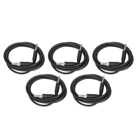 5 st 3,5 mm hane till hane Aux-ljudkabel HiFi-ljud Aux-sladd för bil hemstereo hörlurar högtalare MP3-telefon