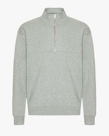 Organic Quarter Zip - Heather Grey - Male - S