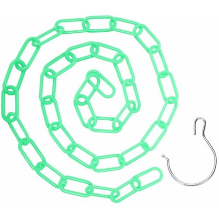 Grøn plastik individuel hængende tøjstativ kæde