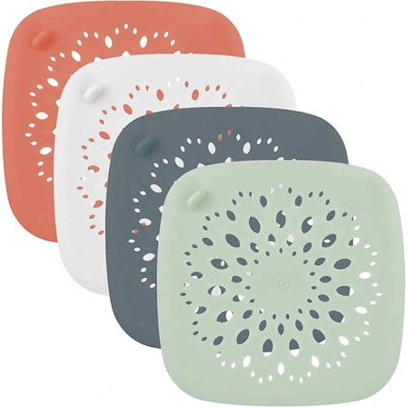 Silikone si til hår, 4-pak silikone si til vask, afløbsbeskyttelse