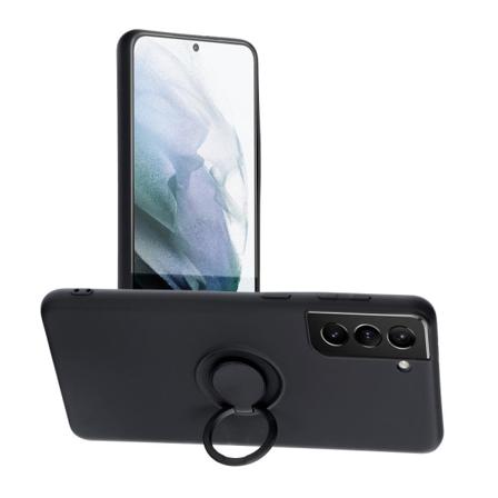 Forcell Silikon Skal Med Ringhållare Samsung Galaxy A03s Svart