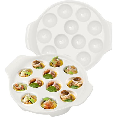 Stykker 12-hullers keramisk snegleplade, snegle hvid keramisk plade vægttabsplade