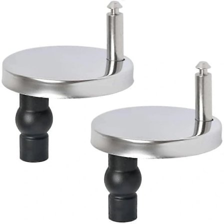 2-pack Toalettsits Övermonteringsgångjärn Fix Snabbkoppling Övermontering Blindhålsgångjärn Ersättningstillbehör Förlängning Gummiskruv med 50mm...