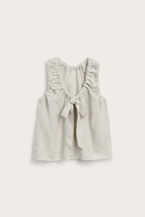 Kappahl | Top z lnu, z wiązaniem Beżowy S | Beżowy