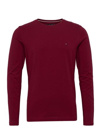 Stretch Slim Fit Long Sleeve Tee T-Langærmet Skjorte Rød Tommy Hilfiger