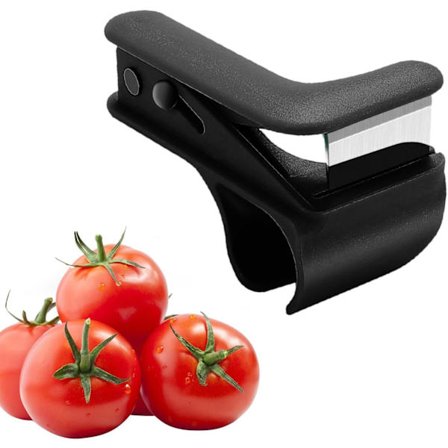 1 stk (sort) fingerkniv, indbygget tommelgreb, værktøj