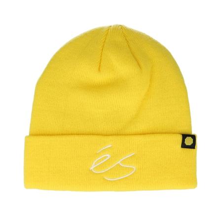 éS - Gelb cuff Mütze - Big Script Chomp Beanie Yellow Cuff @ Hatstore
