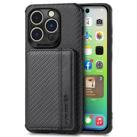 Iphone 14 Pro Max Skal Med En Korthållare - Svart Black