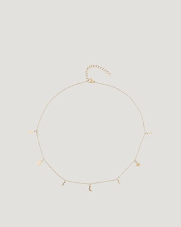 Dark Department Charm Necklace Extra Thin Gylden Accessoarer Pige - Kids Brand Store