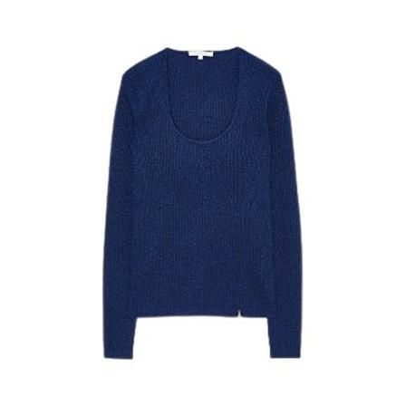 Patrizia Pepe, Maglia IN Lurex Essential Art. 8M1342A1Qza Blauw, Dames, Maat:S