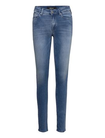 Luzien Trousers Skinny High Waist Skinny Jeans Blå Replay*Betinget Tilbud