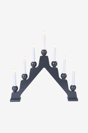 Star Trading - Träljusstake Emma - Grå - Adventsljusstakar - Från Homeroom